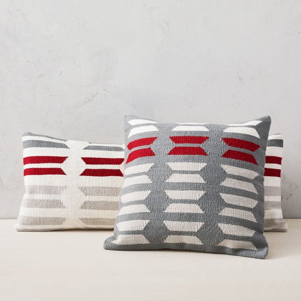 West Elm Modern Origin Handcrafted Cushion Cover Rare Contemporary BTS logo